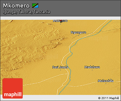Physical Panoramic Map of Mkomero