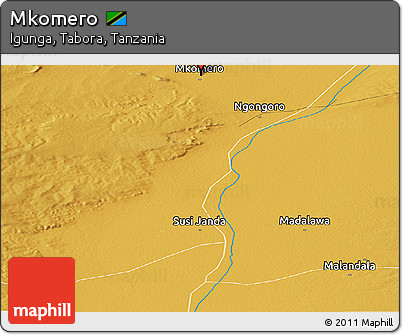 Physical Panoramic Map of Mkomero