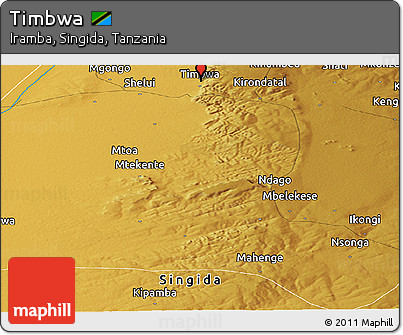 Physical Panoramic Map of Timbwa