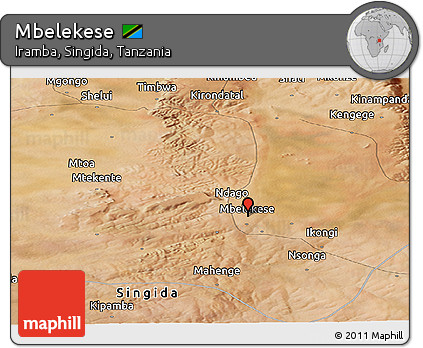 Satellite Panoramic Map of Mbelekese