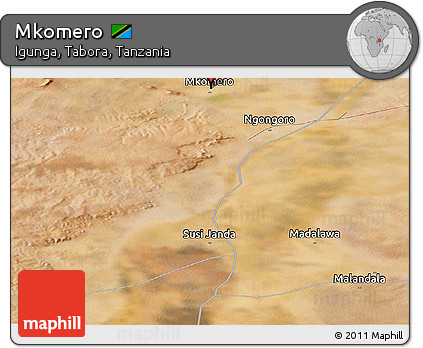 Satellite Panoramic Map of Mkomero