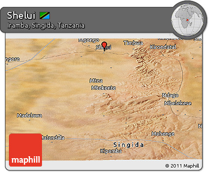 Satellite Panoramic Map of Shelui