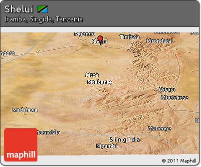 Satellite Panoramic Map of Shelui