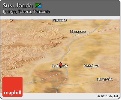 Satellite Panoramic Map of Susi Janda