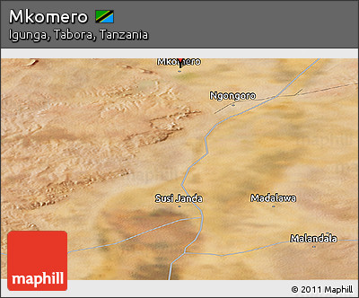 Satellite Panoramic Map of Mkomero