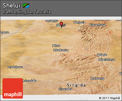 Satellite Panoramic Map of Shelui