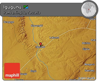 Physical 3D Map of Igugunu