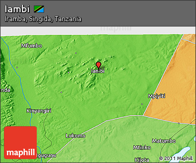 Political 3D Map of Iambi