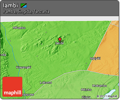Political 3D Map of Iambi