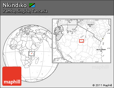 Blank Location Map of Nkindiko
