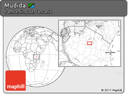 Blank Location Map of Mudida