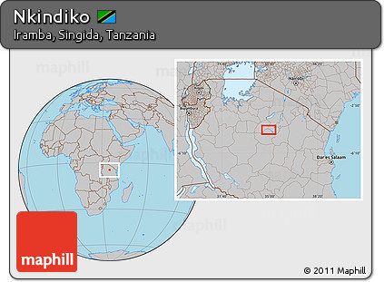 Gray Location Map of Nkindiko