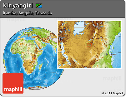 Physical Location Map of Kinyangiri