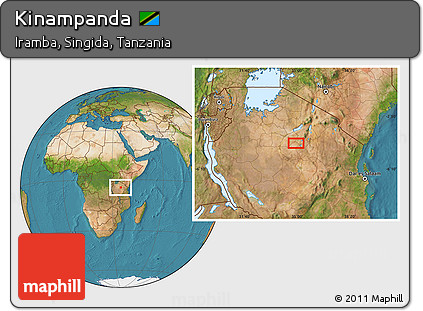 Satellite Location Map of Kinampanda