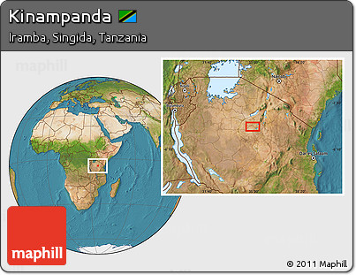 Satellite Location Map of Kinampanda
