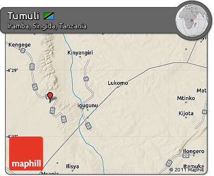 Shaded Relief Map of Tumuli