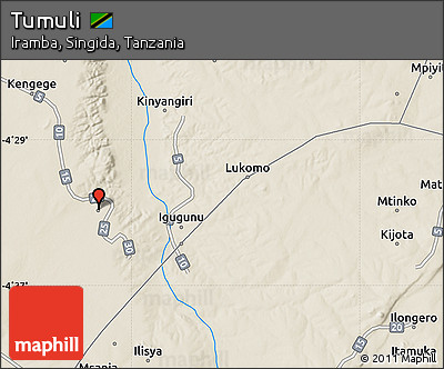 Shaded Relief Map of Tumuli