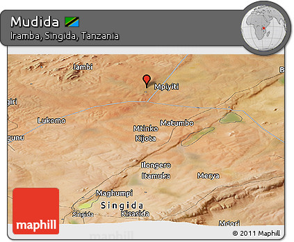 Satellite Panoramic Map of Mudida