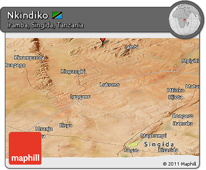 Satellite Panoramic Map of Nkindiko