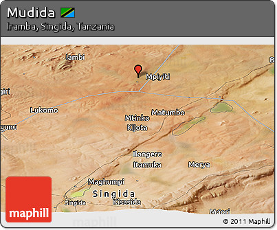 Satellite Panoramic Map of Mudida