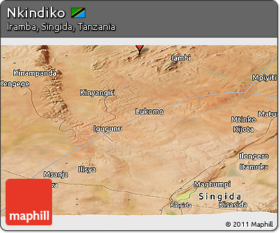 Satellite Panoramic Map of Nkindiko