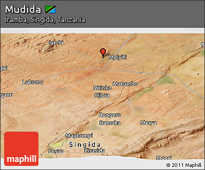 Satellite Panoramic Map of Mudida