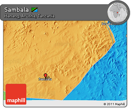 Political 3D Map of Sambala