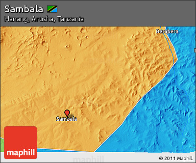 Political 3D Map of Sambala