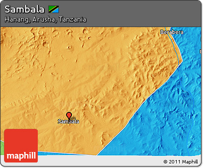 Political 3D Map of Sambala