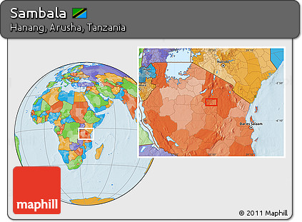 Political Location Map of Sambala