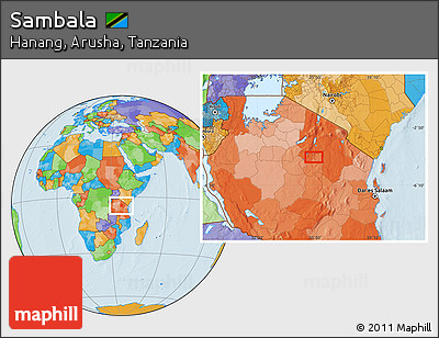 Political Location Map of Sambala