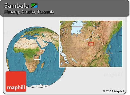 Satellite Location Map of Sambala