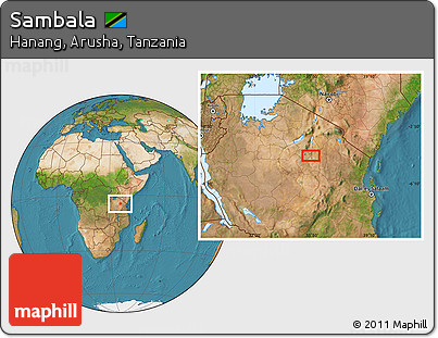 Satellite Location Map of Sambala