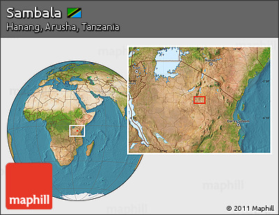 Satellite Location Map of Sambala