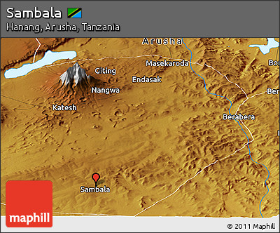 Physical Panoramic Map of Sambala