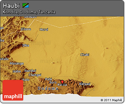 Physical Panoramic Map of Haubi