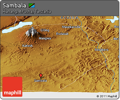 Physical Panoramic Map of Sambala
