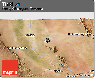Satellite 3D Map of Tiriti