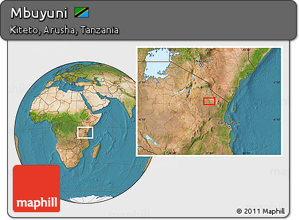 Satellite Location Map of Mbuyuni