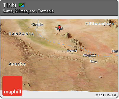 Satellite Panoramic Map of Tiriti