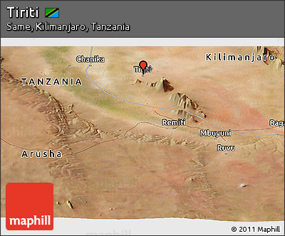 Satellite Panoramic Map of Tiriti