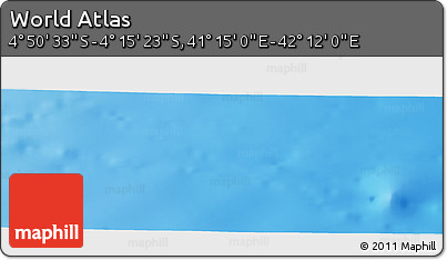 Physical Panoramic Map of the Area around 4° 32' 58" S, 41° 43' 30" E