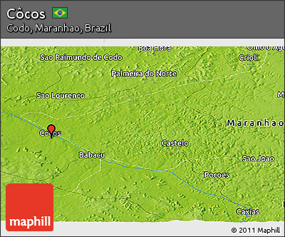 Physical Panoramic Map of Côcos