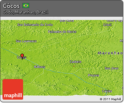 Physical Panoramic Map of Côcos
