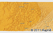 Political 3D Map of the area around 4° 32' 58" S, 45° 49' 30" W