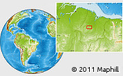 Physical Location Map of the area around 4° 32' 58" S, 45° 49' 30" W