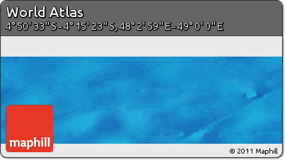 Physical Panoramic Map of the Area around 4° 32' 58" S, 48° 31' 29" E