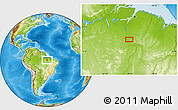 Physical Location Map of the area around 4° 32' 58" S, 49° 13' 30" W