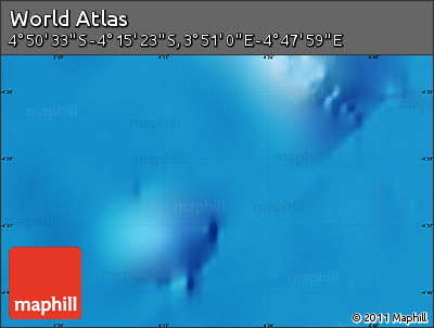 Physical Map of the Area around 4° 32' 58" S, 4° 19' 30" E