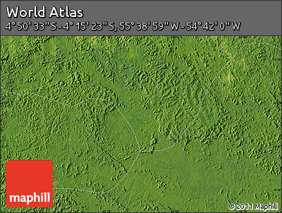 Satellite Map of the Area around 4° 32' 58" S, 55° 10' 29" W